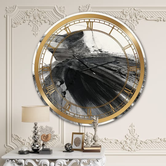 Designart 'Glam And Fashion Feminine Iii Glam Wall Clock